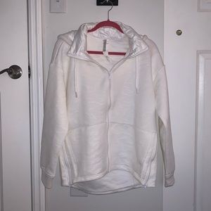White Fabletics Zip Up
